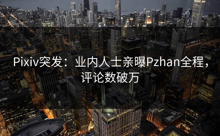 Pixiv突发：业内人士亲曝Pzhan全程，评论数破万