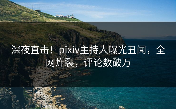 深夜直击！pixiv主持人曝光丑闻，全网炸裂，评论数破万