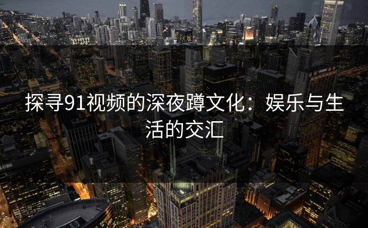 探寻91视频的深夜蹲文化:娱乐与生活的交汇 探寻91视频的深夜蹲文化:娱乐与生活的交汇